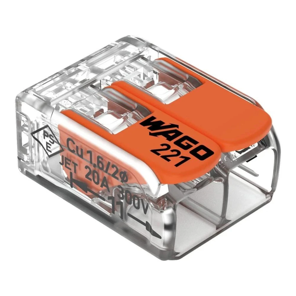 Conector de Emenda 221 2 Polos - WAGO